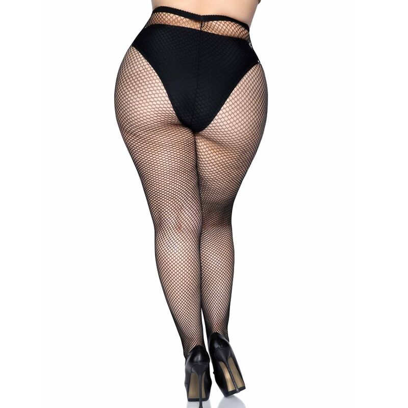 LEG AVENUE - FISHNET STRØMPEBUKSER PLUS SIZE