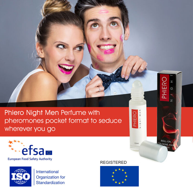 500 KOSMETIKPRODUKTER - PHIERO NIGHT MAN PARFUME FEROMONER TIL MÆND MED ROLL-ON