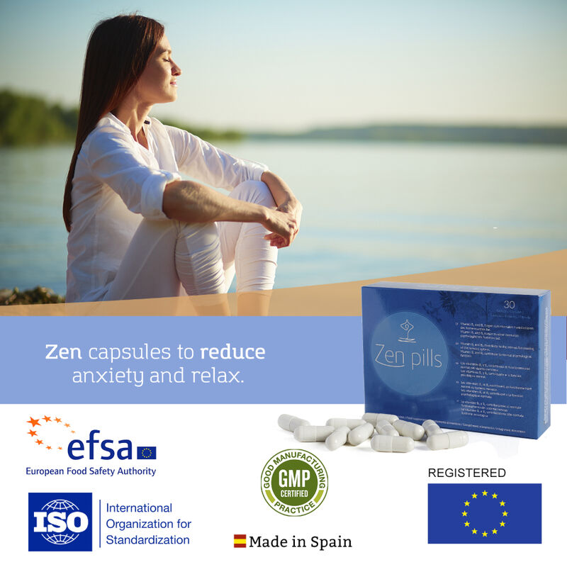 500 KOSMETIKPRODUKTER - ZEN PILLER KAPSULER TIL AT REDUCERE ANGST