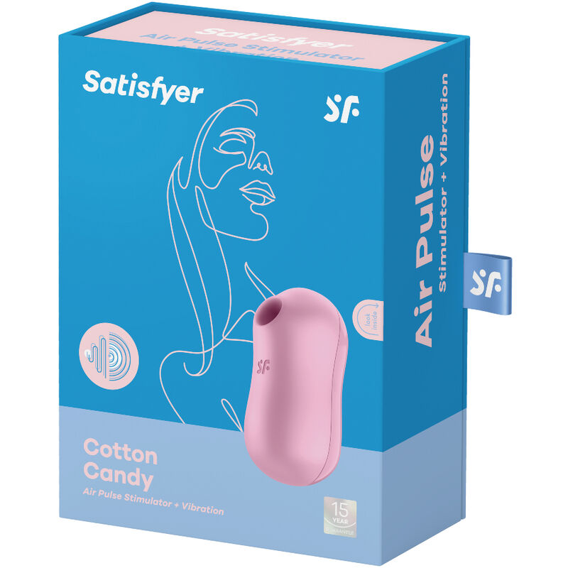 SATISFYER - COTTON CANDY LUFTPULSSTIMULATOR & VIBRATOR LILLA