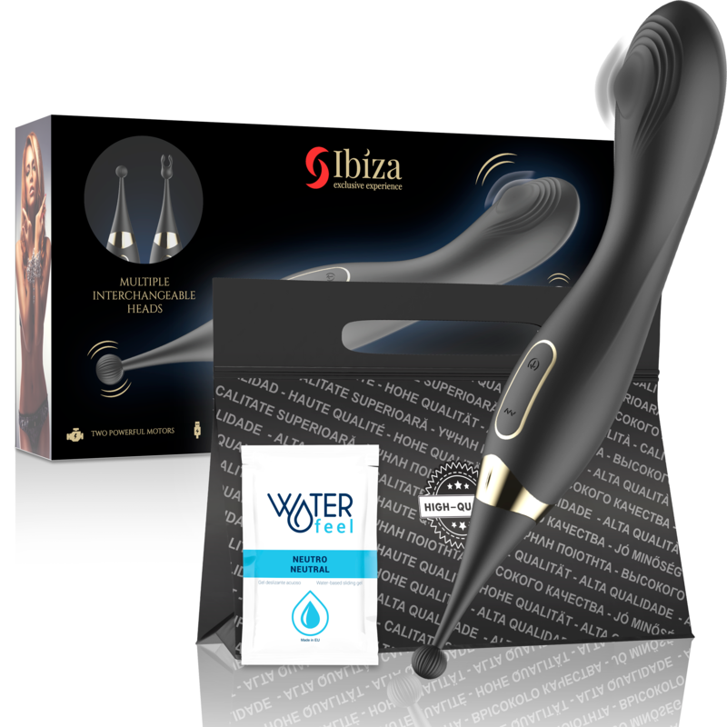 IBIZA - UDSKIFTBAR KLITORISTIMULATOR OG PULSATIONS-G-SPOTVIBRATOR