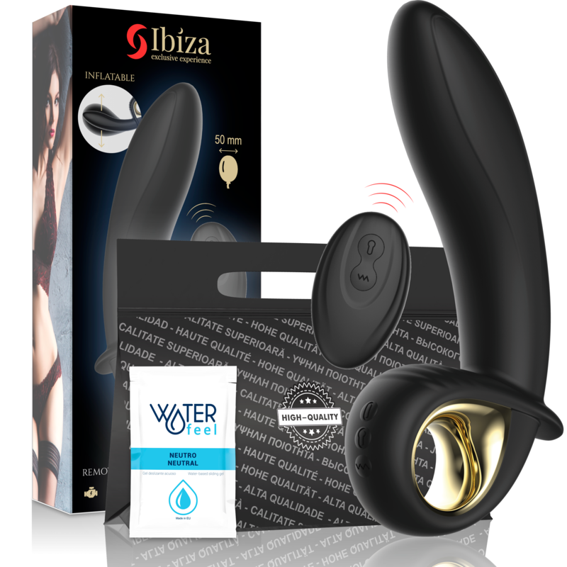 IBIZA - KRAFTIG OPPUSTELIG ANAL/VAGINAL VIBRATOR FJERNBETJENING