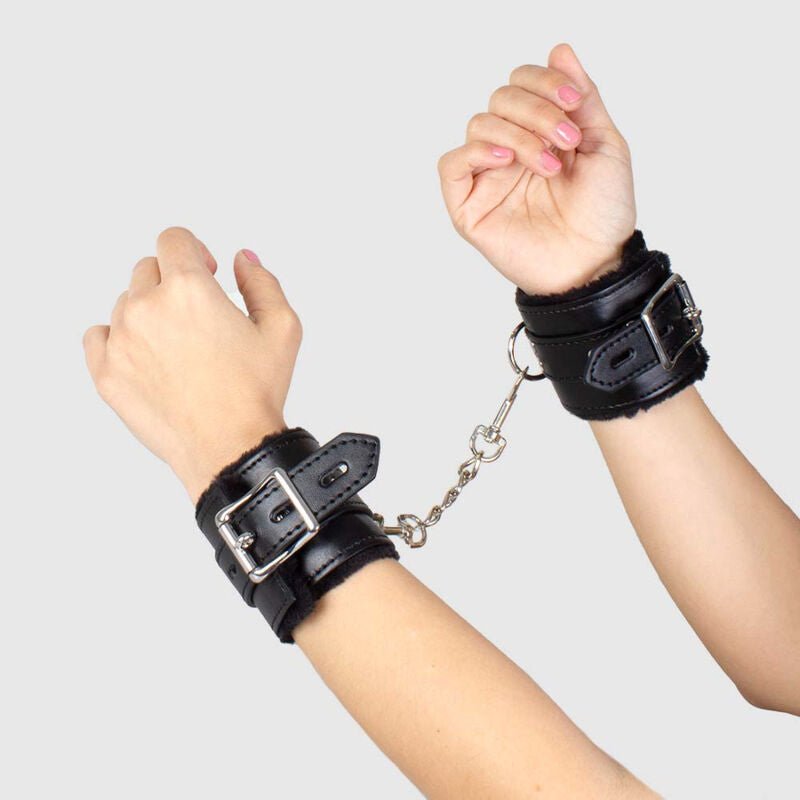 SECRETPLAY - SORT BONDAGE HÅNDJERN BDSM KOLLEKTION