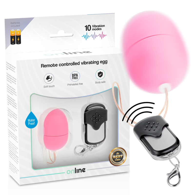 ONLINE - FJERNBETJENING VIBRERENDE ÆG PINK