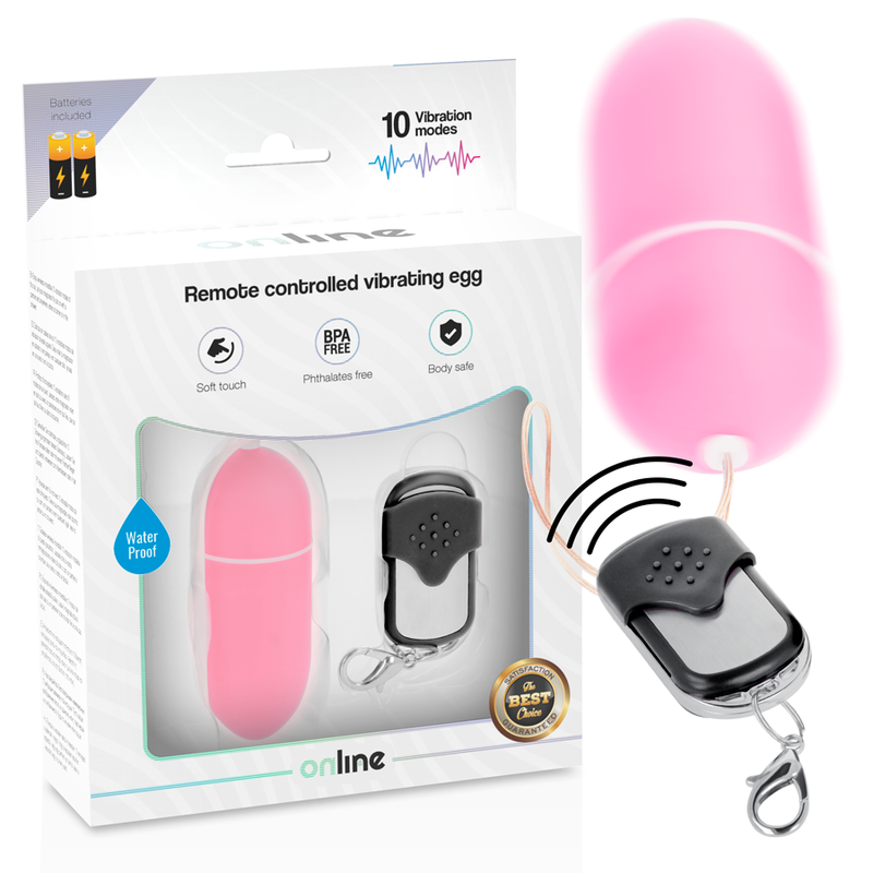 ONLINE - FJERNBETJENING VIBRERENDE ÆG L PINK
