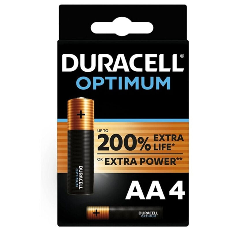 DURACELL - Optimum 200 Alkaliske Batterier AA LR6 4 Enheder