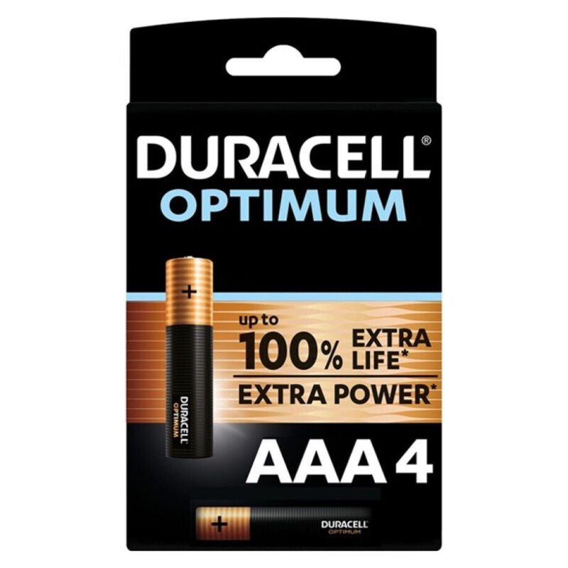 DURACELL - Optimum 200 Alkaliske Batterier AAA LR03 4 Enheder