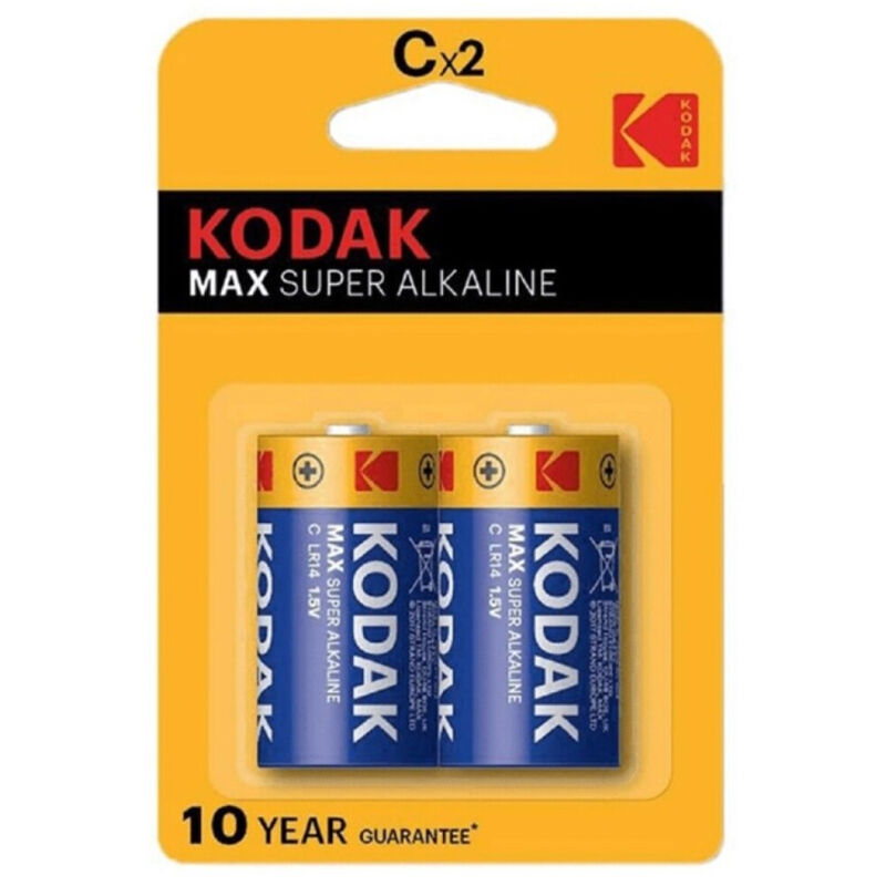 KODAK - MAX ALKALIN BATTERI C LR14 2 ENHEDER