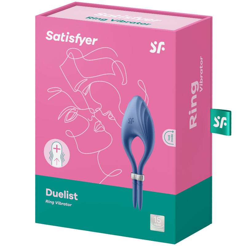 SATISFYER - DUELIST RINGVIBRATOR BLÅ