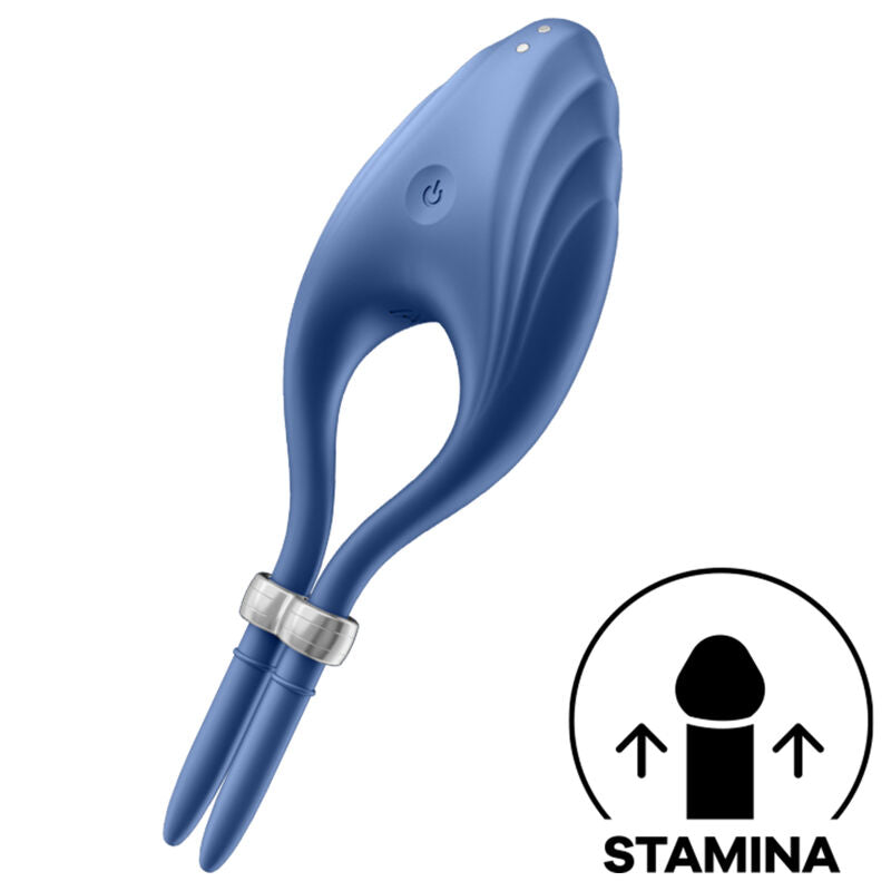 SATISFYER - DUELIST RINGVIBRATOR BLÅ