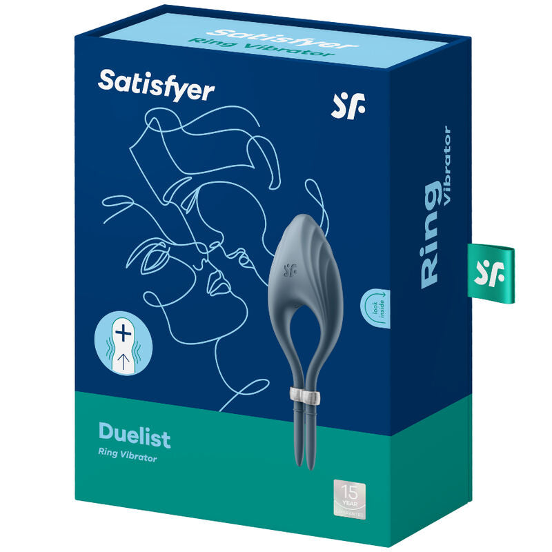SATISFYER - DUELIST RINGVIBRATOR GRÅ