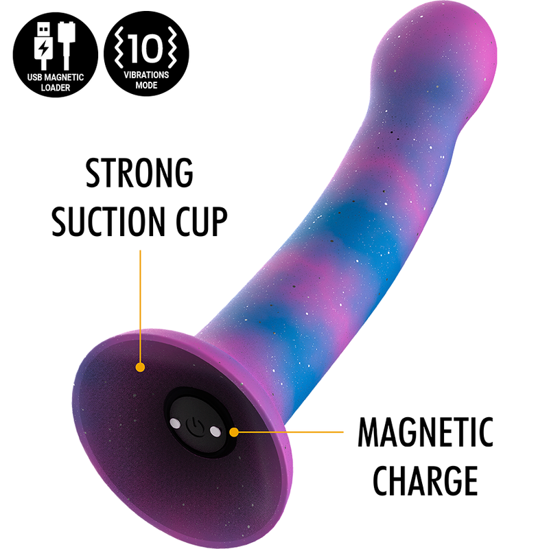 MYTOLOGI - DION GALACTIC DILDO S - VIBRATOR WATCHME TRÅDLØS TEKNOLOGI KOMPATIBEL