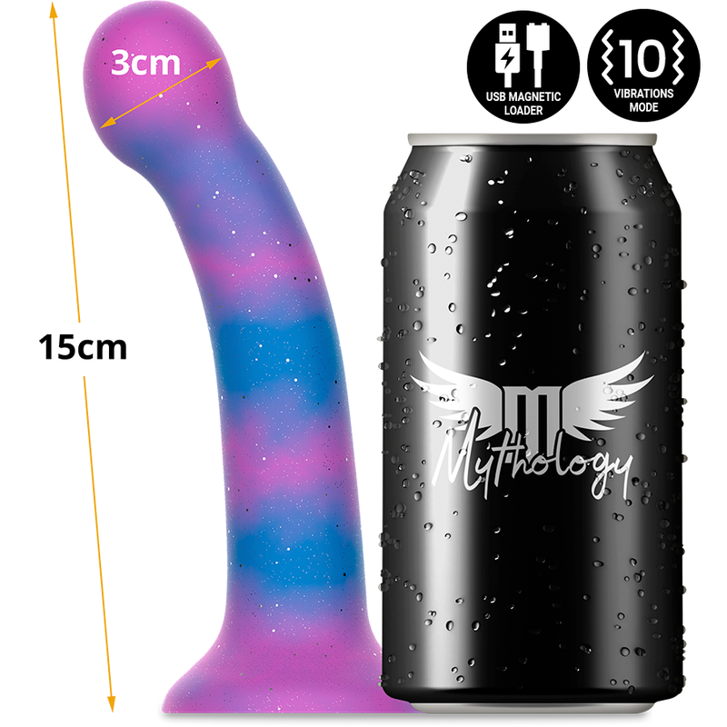 MYTOLOGI - DION GALACTIC DILDO S - VIBRATOR WATCHME TRÅDLØS TEKNOLOGI KOMPATIBEL