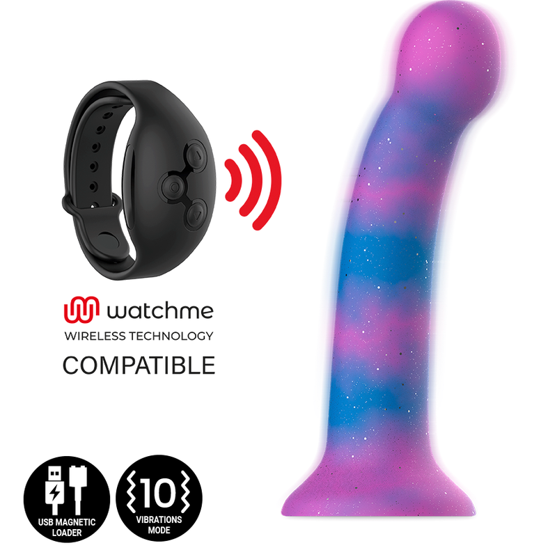 MYTOLOGI - DION GALACTIC DILDO S - VIBRATOR WATCHME TRÅDLØS TEKNOLOGI KOMPATIBEL