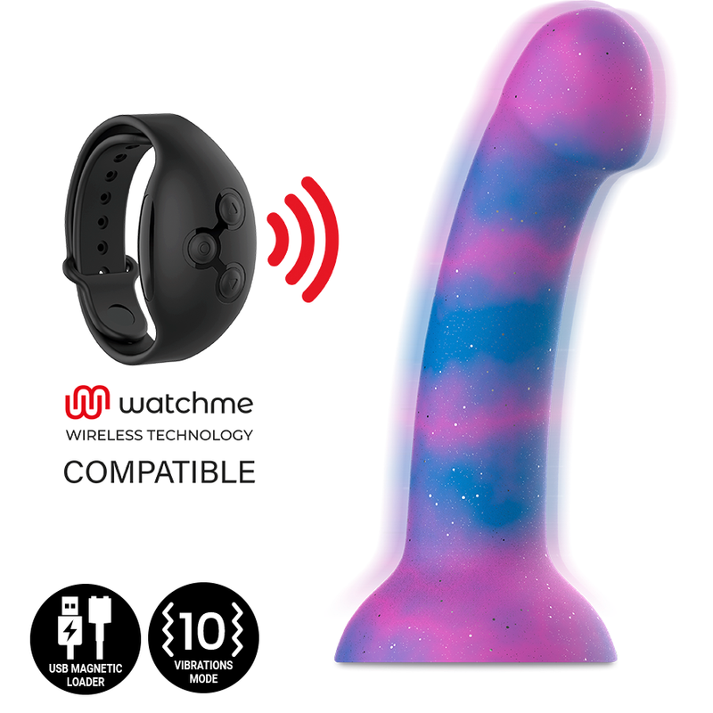 MYTOLOGI - DION GALACTIC DILDO M - VIBRATOR WATCHME TRÅDLØS TEKNOLOGI KOMPATIBEL