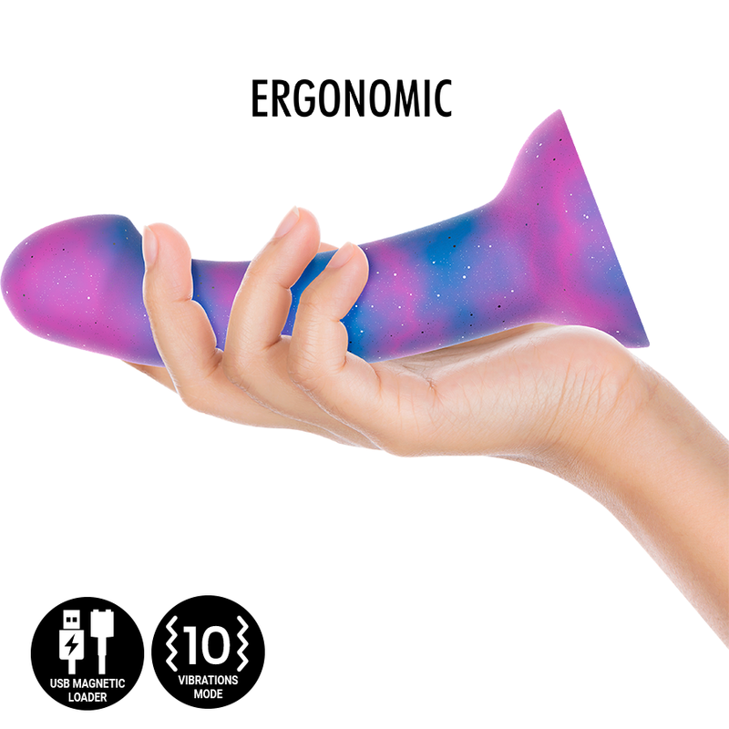 MYTOLOGI - DION GALACTIC DILDO M - VIBRATOR WATCHME TRÅDLØS TEKNOLOGI KOMPATIBEL