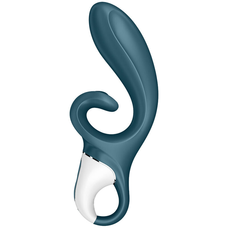 SATISFYER - HUG ME KANINVIBRATOR APP BLÅ