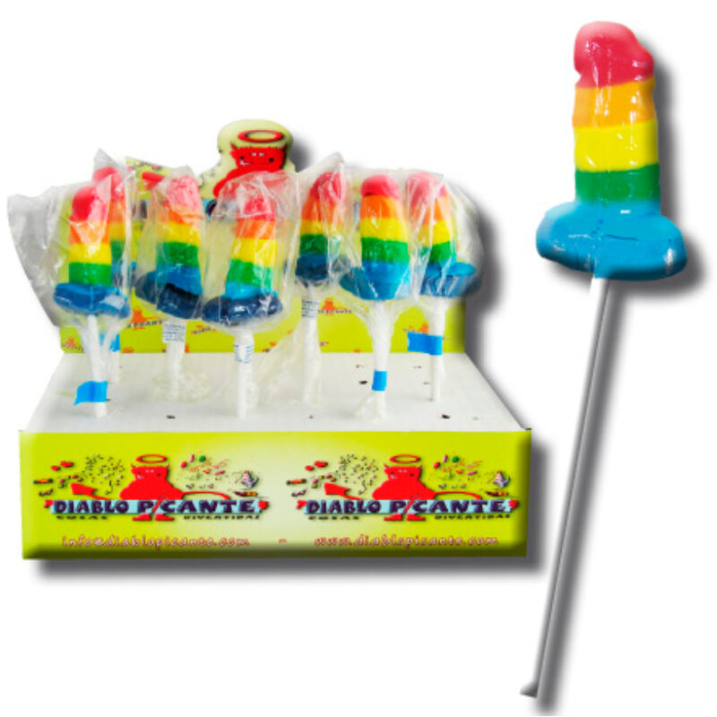 Pride - Gummi slikkepind penis LGBT