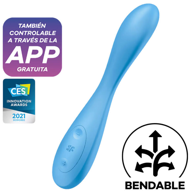SATISFYER - G-SPOT FLEX 4+ MULTIVIBRATOR APP BLÅ