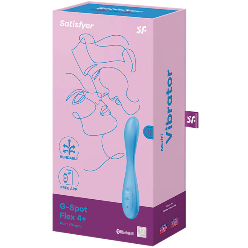 SATISFYER - G-SPOT FLEX 4+ MULTIVIBRATOR APP BLÅ