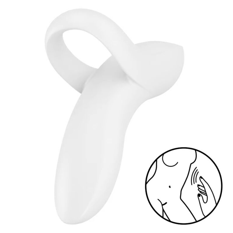 SATISFYER - BOLD LOVER FINGERVIBRATOR HVID
