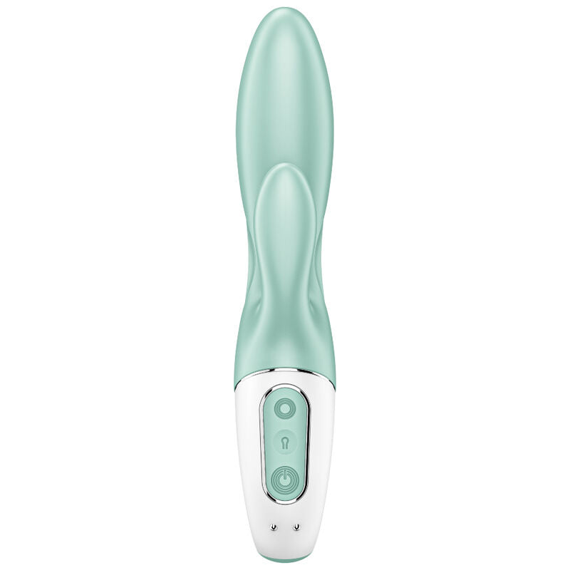 SATISFYER - LUFTPUMPE KANIN 5+ OPPUSTELIG KANINVIBRATOR APP GRØN