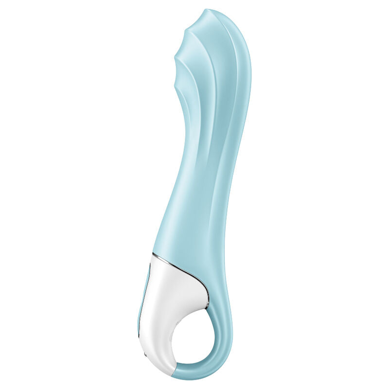 SATISFYER - LUFTPUMPEVIBRATOR 5+ OPPUSTELIG G-PUNKTVIBRATOR APP BLÅ