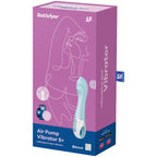 SATISFYER - LUFTPUMPEVIBRATOR 5+ OPPUSTELIG G-PUNKTVIBRATOR APP BLÅ