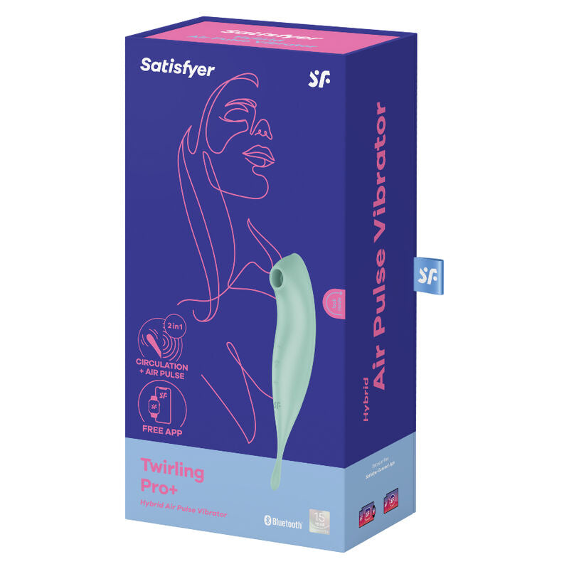 SATISFYER - TWIRLING PRO+ LUFTPULS STIMULATOR & VIBRATOR APP GRØN
