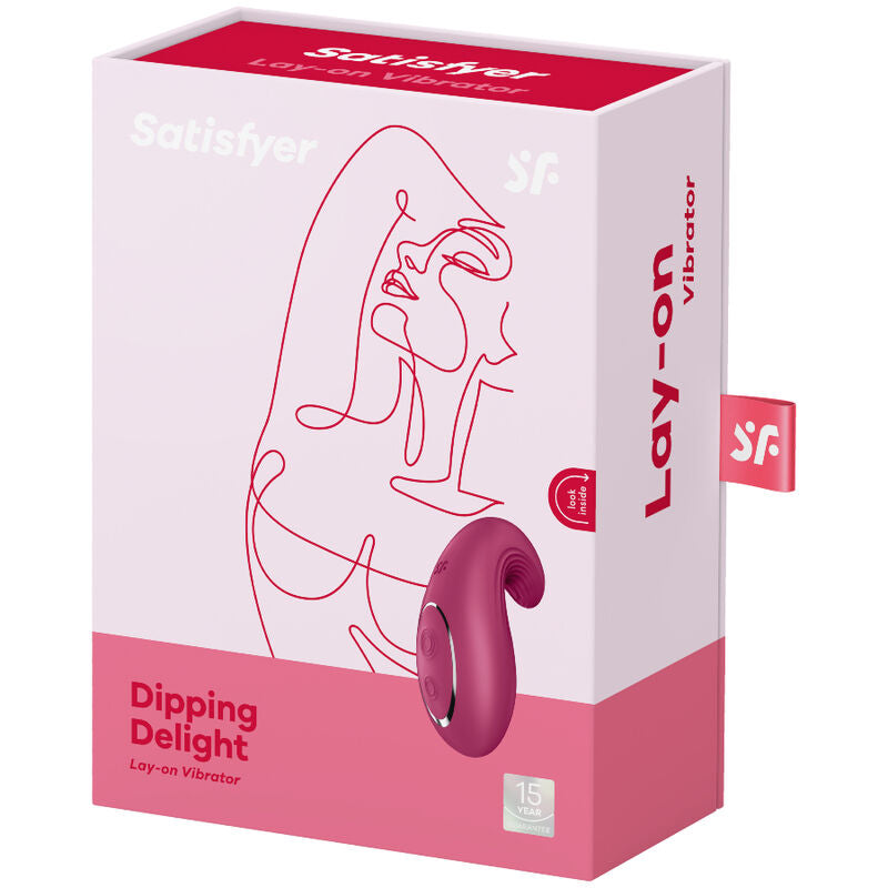 SATISFYER - DIPPING DELIGHT LAY-ON VIBRATOR RØD