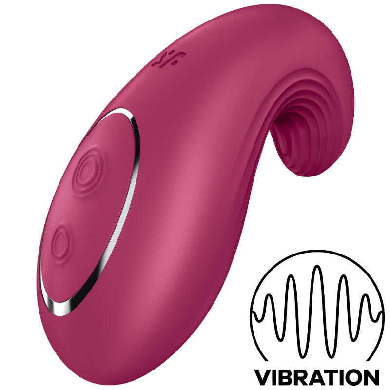 SATISFYER - DIPPING DELIGHT LAY-ON VIBRATOR RØD