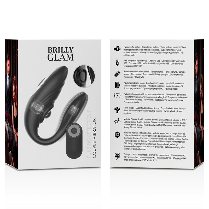BRILLY GLAM - PAR PULSERENDE & VIBRERENDE FJERNBETJENING