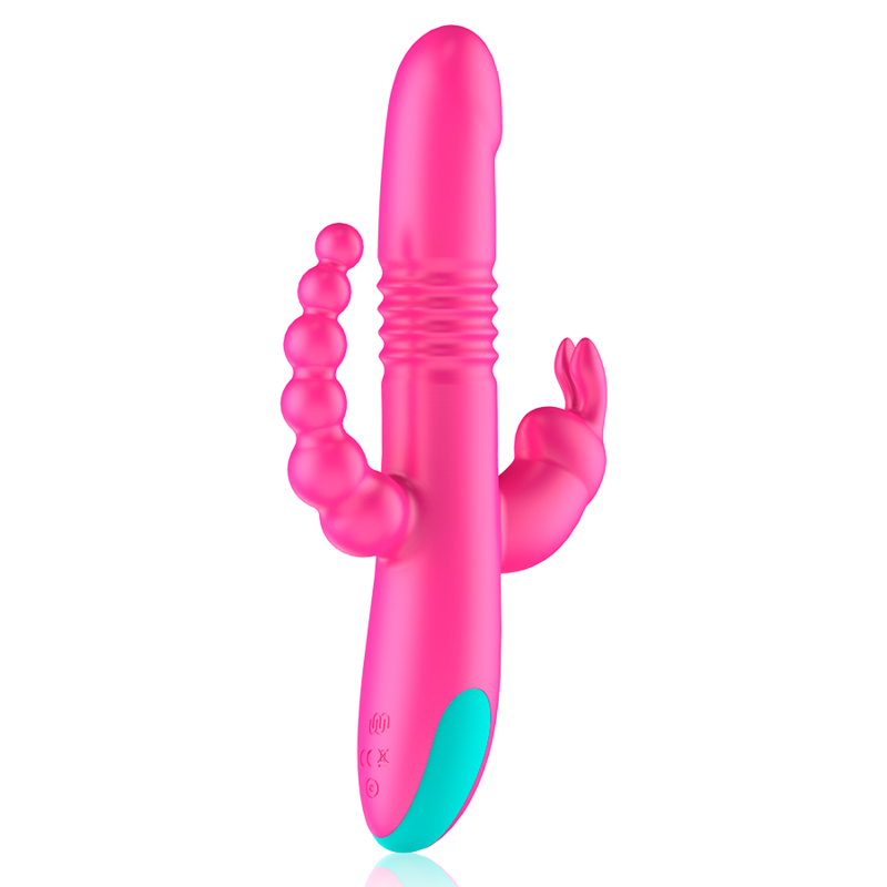 HAPPY LOKY - DONALD TRIPLE STIMULATION: ANAL, G-SPOT & KLITORAL WATCHME KOMPATIBEL MED TRÅDLØS TEKNOLOGI