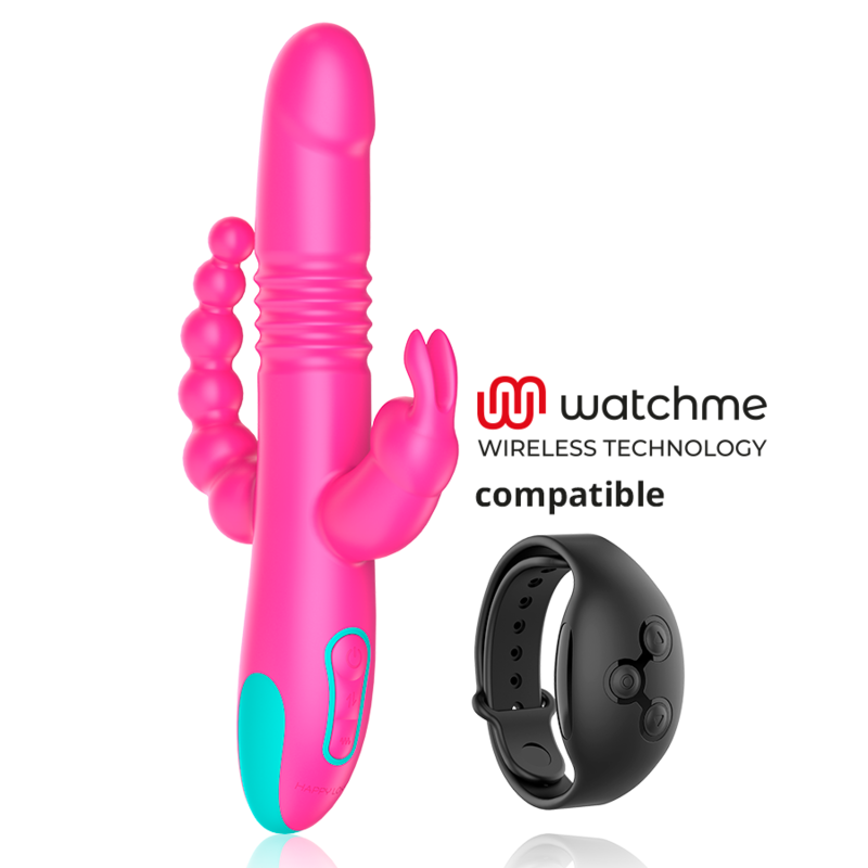 HAPPY LOKY - DONALD TRIPLE STIMULATION: ANAL, G-SPOT & KLITORAL WATCHME KOMPATIBEL MED TRÅDLØS TEKNOLOGI