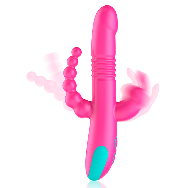 HAPPY LOKY - DONALD TRIPLE STIMULATION: ANAL, G-SPOT & KLITORAL WATCHME KOMPATIBEL MED TRÅDLØS TEKNOLOGI