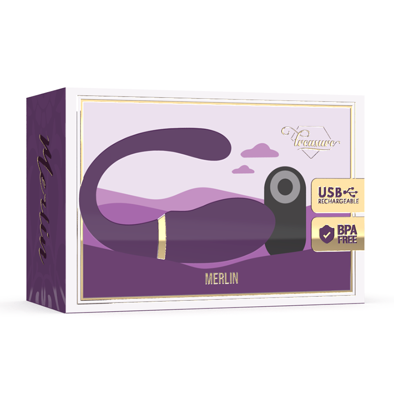 TREASURE - MERLIN DOBBELT PARVIBRATOR FJERNBETJENING