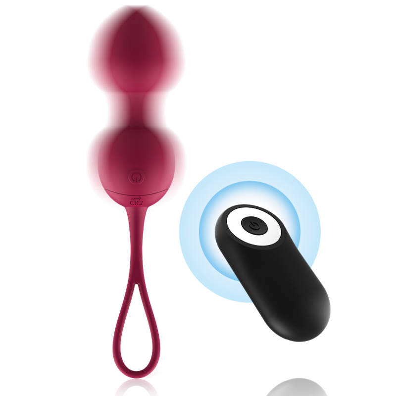 CICI BEAUTY - PREMIUM SILIKONE 3 VIBRERENDE KEGELPERLER MED FJERNBETJENING