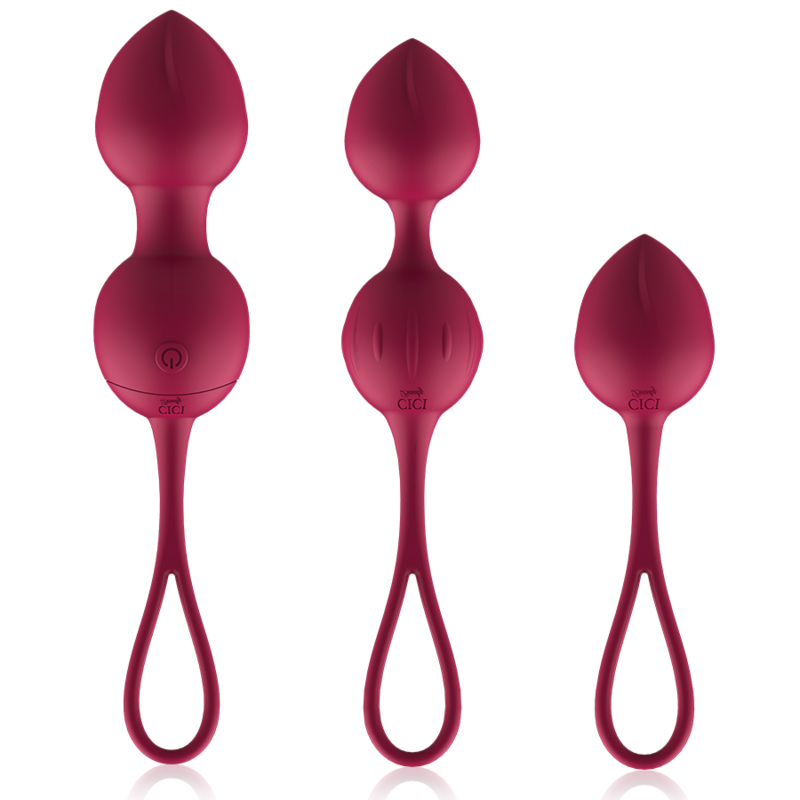 CICI BEAUTY - PREMIUM SILIKONE 3 VIBRERENDE KEGELPERLER MED FJERNBETJENING
