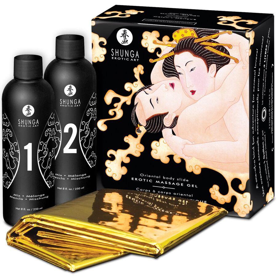 SHUNGA - ORIENTALSK MELON MANGO EROTISK KROP-TIL-KROP MASSAGEGEL 