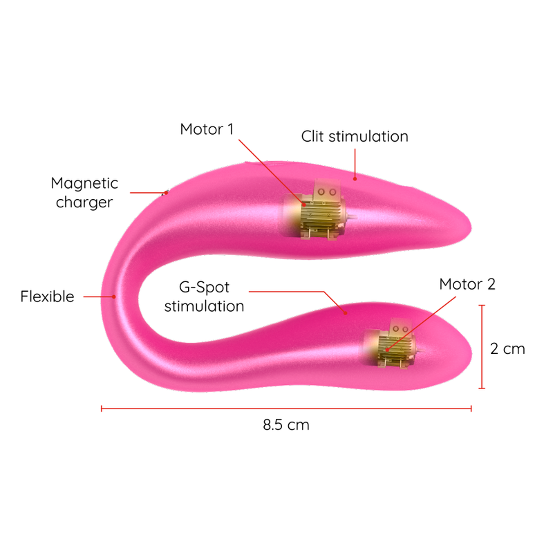 ONINDER - LISBOA PINK G-POINT & KLITORIS STIMULATOR - GRATIS PINK APP