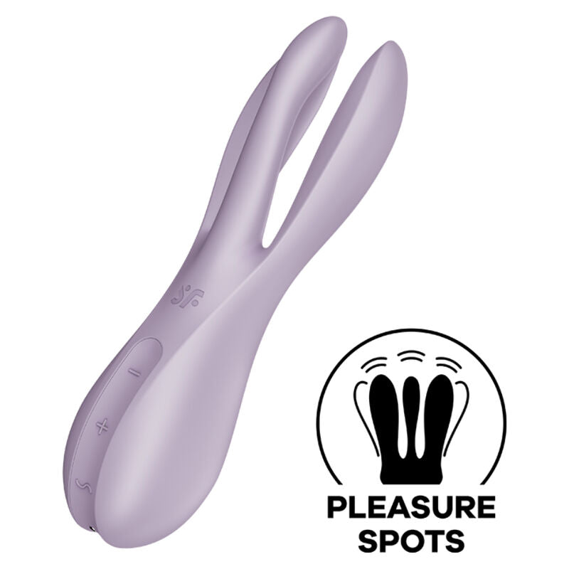 SATISFYER - TREKANT 2 VIBRATOR VIOLET