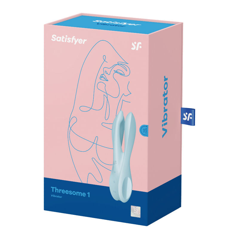 SATISFYER - TREKANT 1 VIBRATOR BLÅ