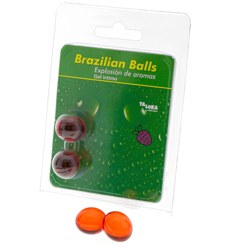 TALOKA - 2 BRASILIANSKE BOLLER JORDBÆR INTIMGEL