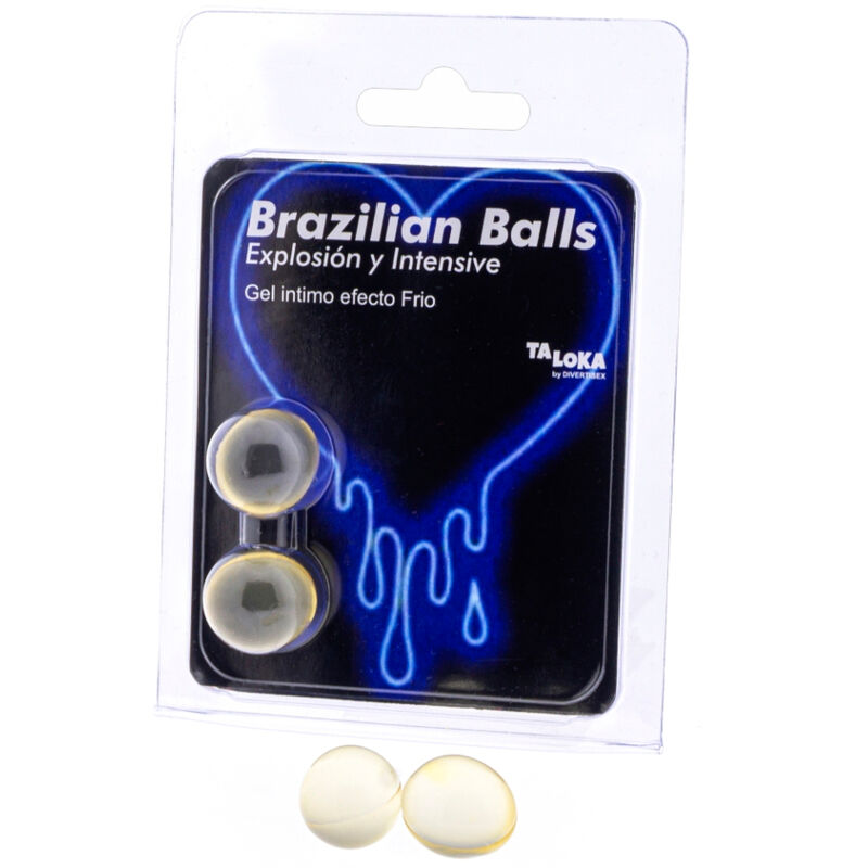 TALOKA - 2 BRASILIANSKE BOLD MED KOLD & VIBRATIONSEFFEKT, SPÆNDENDE GEL