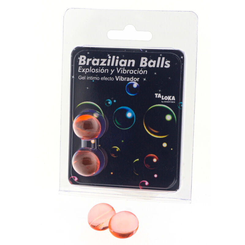 TALOKA - 2 BRASILIANSKE KUGLER MED VIBRERENDE EFFEKT, SPÆNDENDE GEL