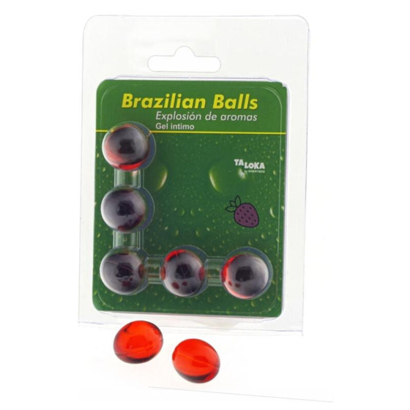 TALOKA - 5 BRASILIANSKE BOLLER JORDBÆR INTIMGEL
