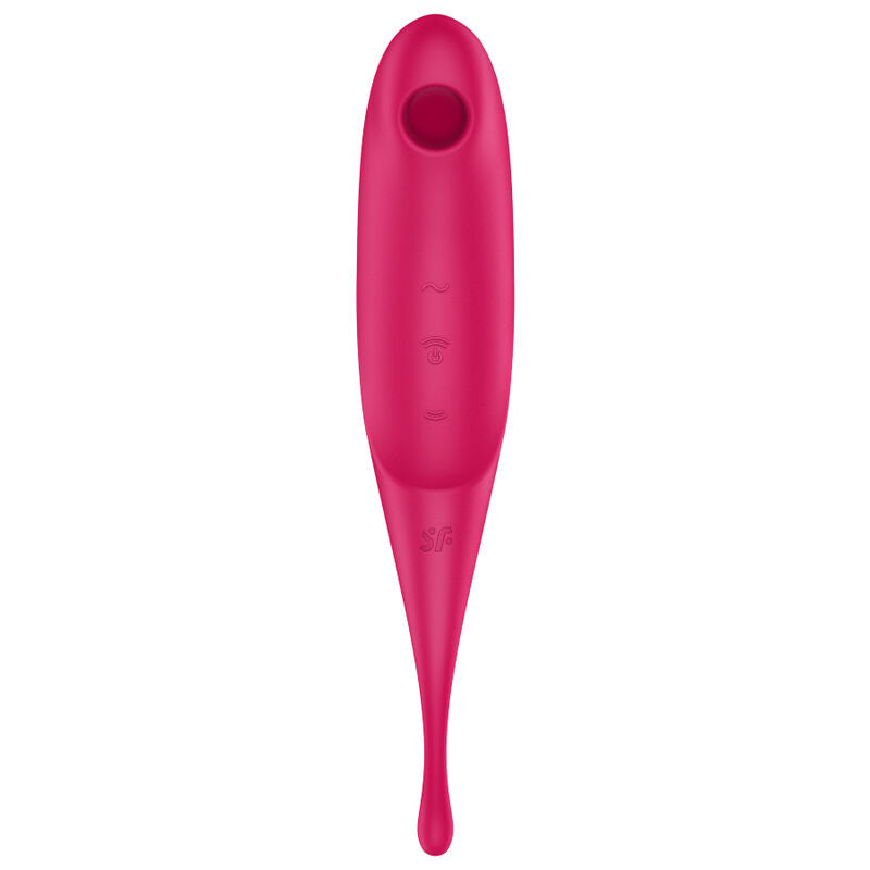 SATISFYER - TWIRLING PRO LUFTPULS STIMULATOR & VIBRATOR RØD