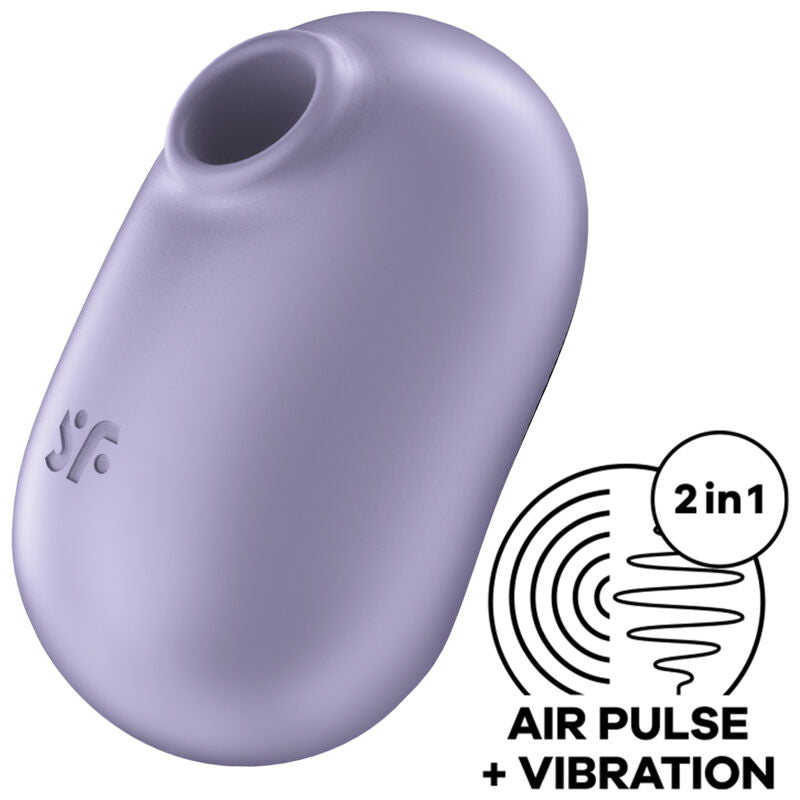 SATISFYER - PRO TO GO 2 DOBBELT LUFTPULS STIMULATOR & VIBRATOR VIOLET