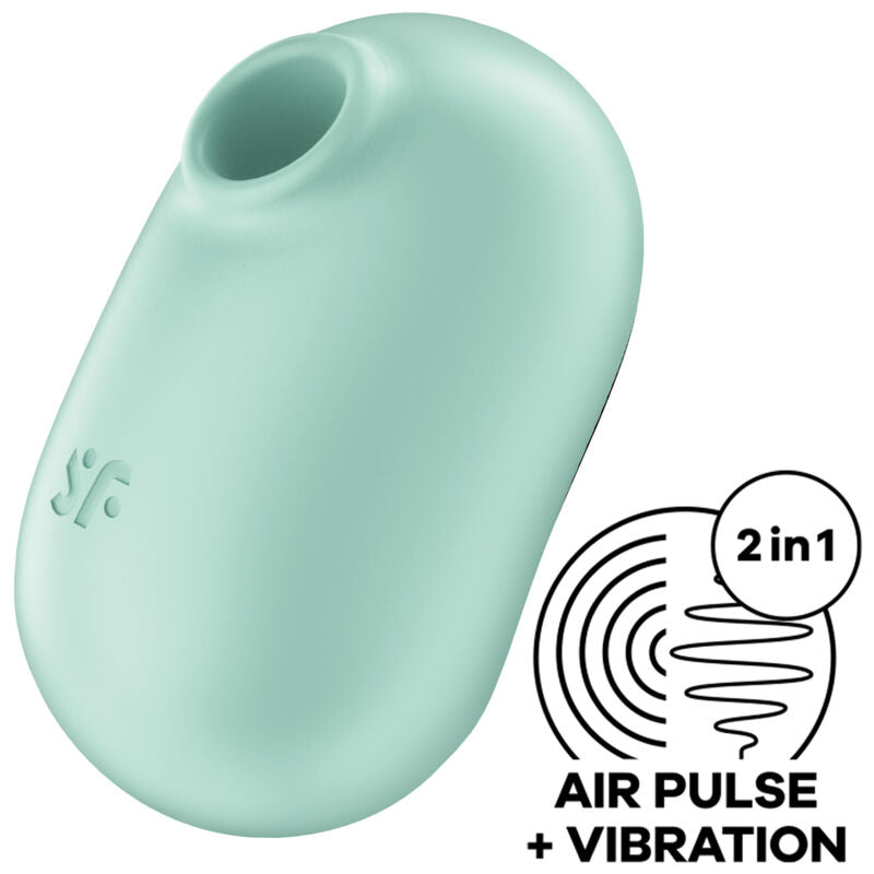 SATISFYER - PRO TO GO 2 DOBBELT LUFTPULS STIMULATOR & VIBRATOR GRØN