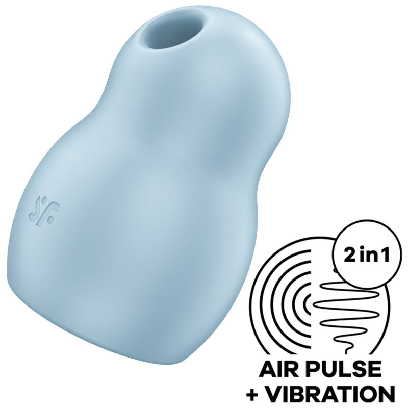 SATISFYER - PRO TO GO 1 DOBBELT LUFTPULS STIMULATOR & VIBRATOR BLÅ